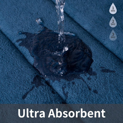 Memory Foam Bath Mat, 20''X32'', Navy | Water Absorbent, Ultra Soft, Non Slip, Thick Foam, Bathroom Rugs for Floor & Tub, Machine Washable Care
